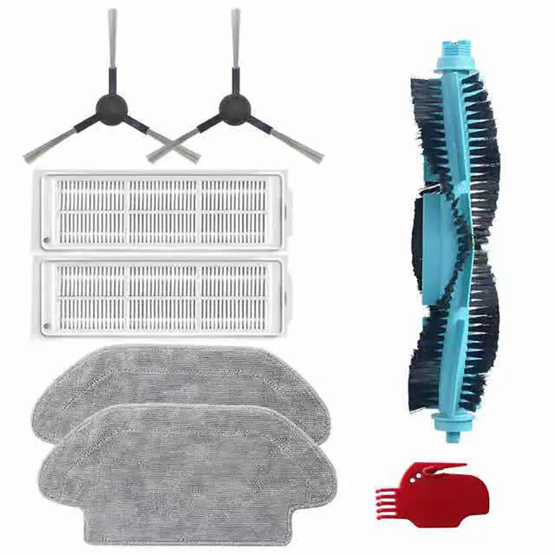 Original 샤오미 Viomi V2 V3 STYJ02YM 로봇 진공 청소기 걸레 천 메인 브러시 세척 가능 필터 사이드 브러시