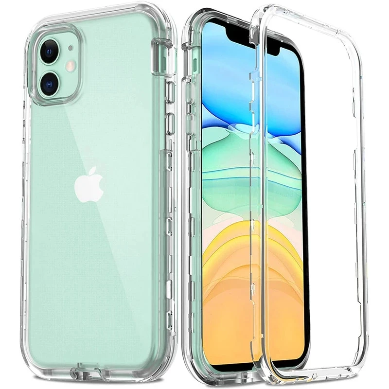 Full Body 360 Front Back Phone Case For iPhone 15 12 11 13 14 Pro Max MINI XS X XR XSMAX SE 8 7 6 Plus Cover Transparent Coque