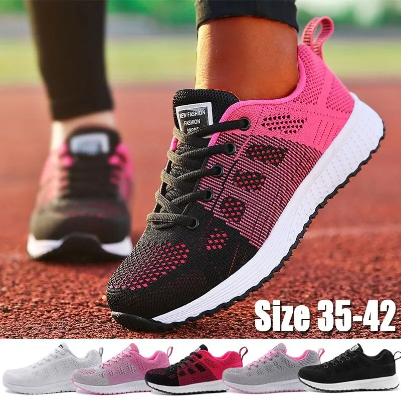 

Sneakers Women Shoes Flats Casual Ladies Shoe Woman Lace-Up Mesh Light Breathable Female Zapatillas De Deporte Para Mujer