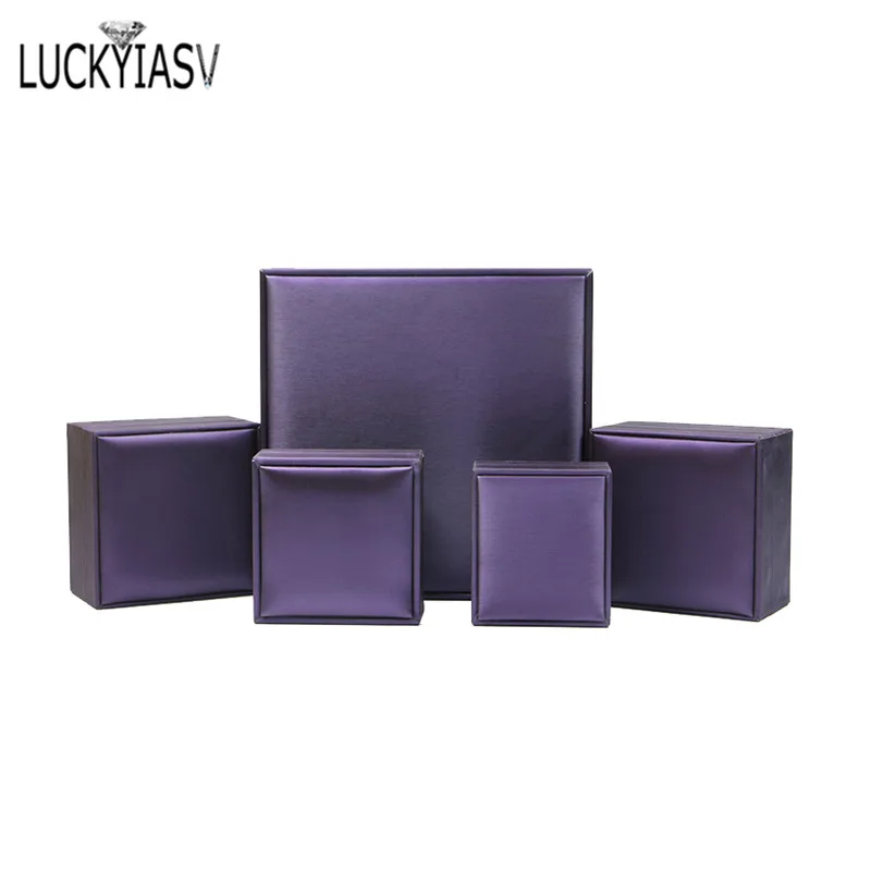 Jewelry Box Brushed PU Leather Ring Box Bracelet Necklace Box Pendant Gift Box For Jewelry Wedding Gift Box Jewelry Storage Box