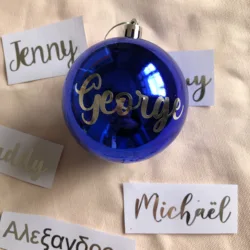 2026 New Personalized Christmas ball name decal Custom Christmas bauble name stickers ornament decals for XMAS ball