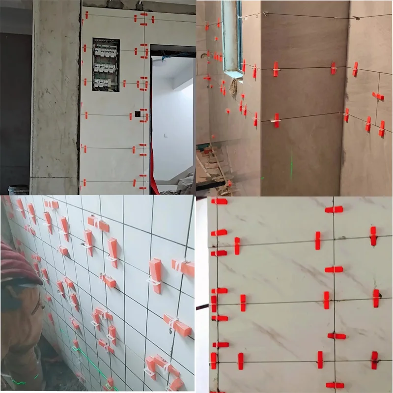 Best Professional Tile Leveling System 1/1.5 /2 /2.5/3 MM White Clips Red Wedge And Pliers For Laying Tiles Construction Tools