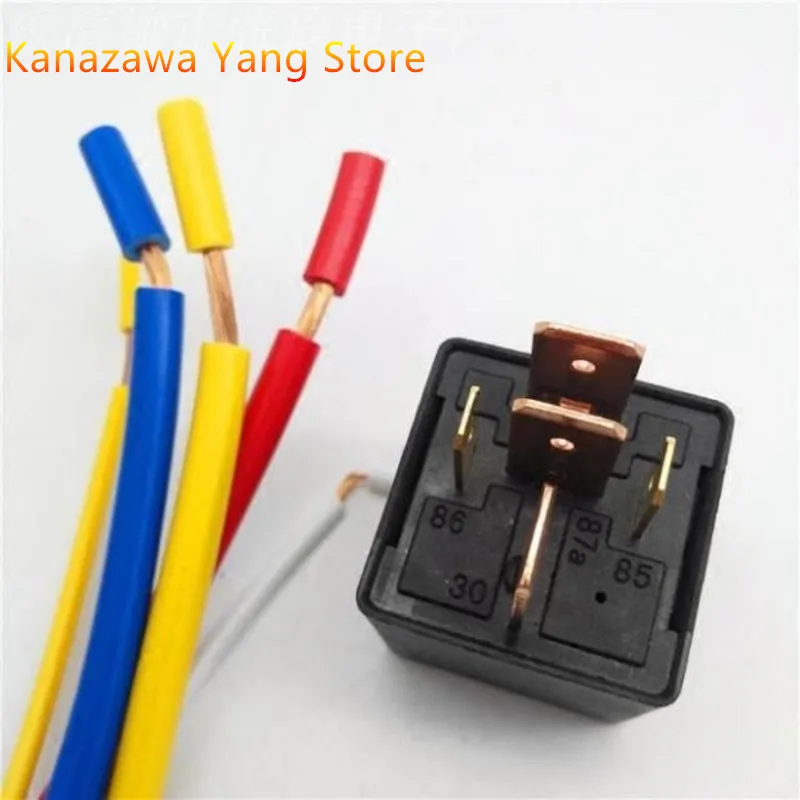 5Pcs 10Pcs 5-Pin Car Relay With Socket Plug Relay Waterproof Shockproof JD2912 12VDC  24VDC  80A Coil Automobile Control Device