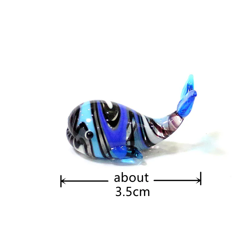 Murano Glass Marine Animal Mini Figurine Cute Turtle, Sea Lions, Ocean Fish, Whale, Penguin Ornaments Aquarium Decor Accessories