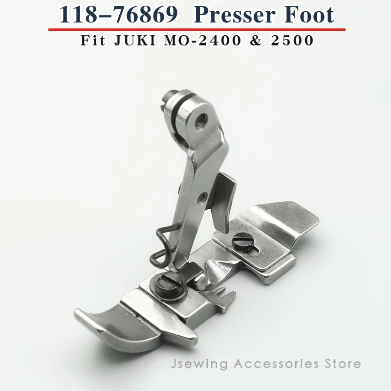 118-76869 Presser Foot Fit JUKI MO-2400 MO-2500 MO-3600 MO-6700 Fit 4 Thread Overlock Sewing Machine Accessories Short Tongue