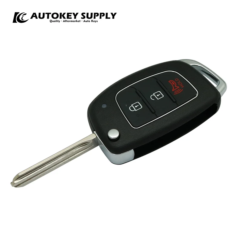 AutokeySupply AKHKC404 Chiave a distanza 2 + 1 pulsanti Applicazione completa Fsk 433 Mhz Chip 4D60 80 Bit per Hyundai