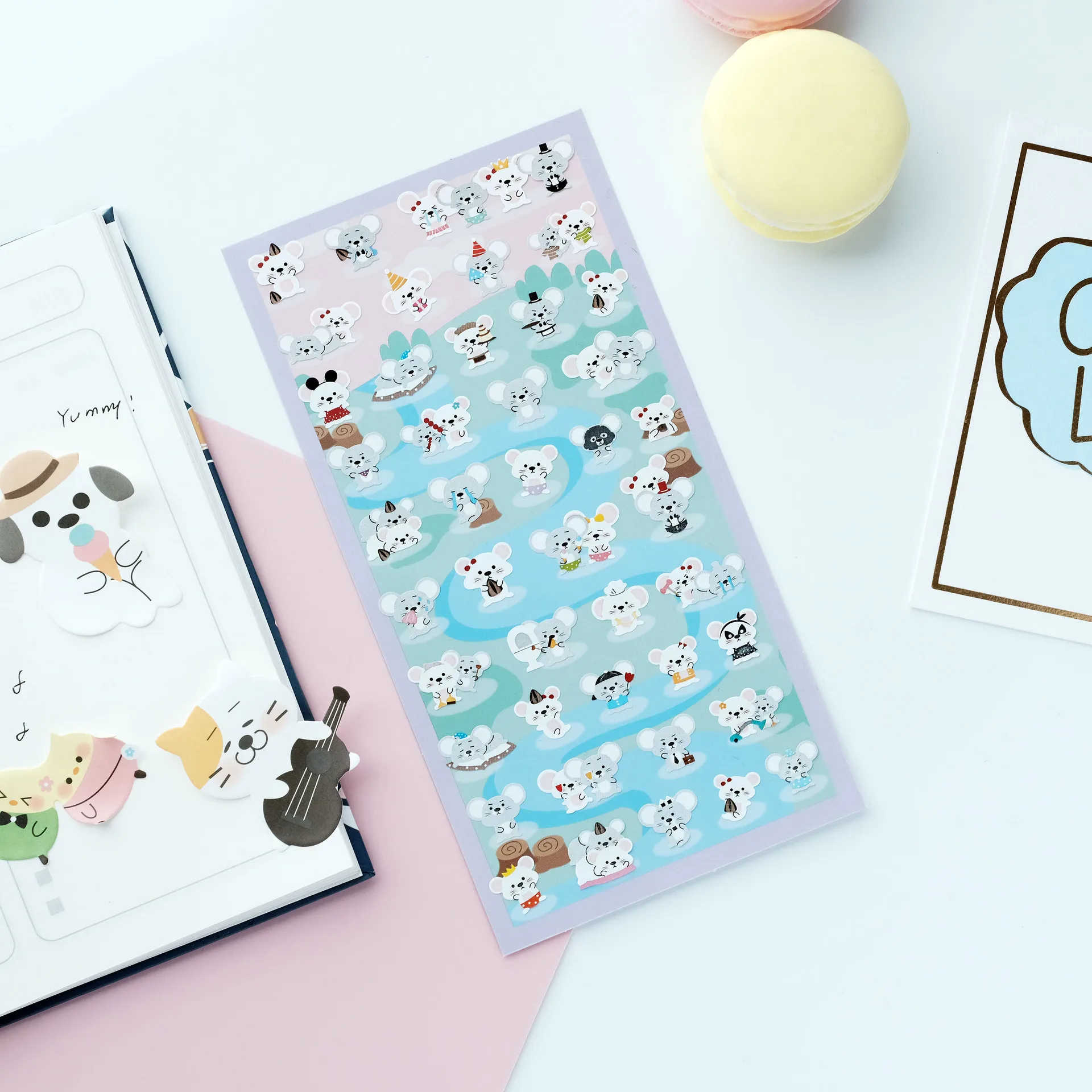 Nekoni Panda pies dziecko naklejki Scrapbooking materiał śliczne zwierzę dziennik papierowa naklejka estetyczne DIY Hobby zapasy rzemieślnicze