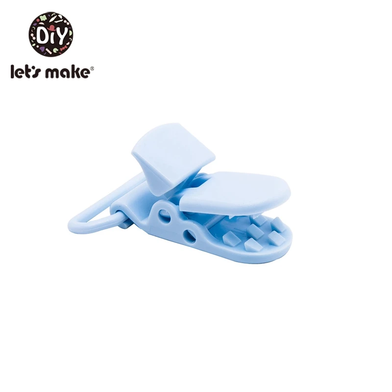 LET\'S MAKE-Attache-sucette en plastique pour nouveau-né, 50 pièces, clip de sucette, perle de dentition sélectionnable, perles rondes