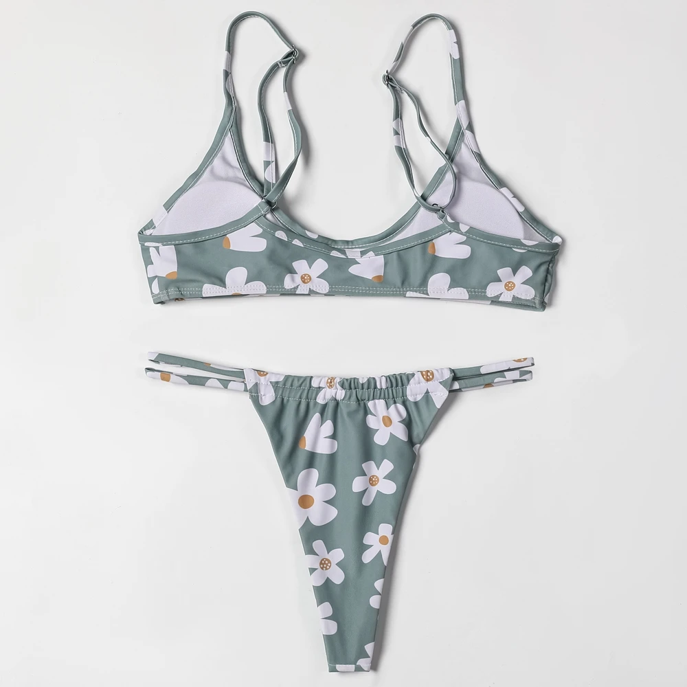 ZTVitality Bademode Frauen Floral Print Sexy Bikini 2022 Heißer Verkauf Gurte Gepolstert Bh Low Taille Badeanzug Weibliche Brasilianische Biquini