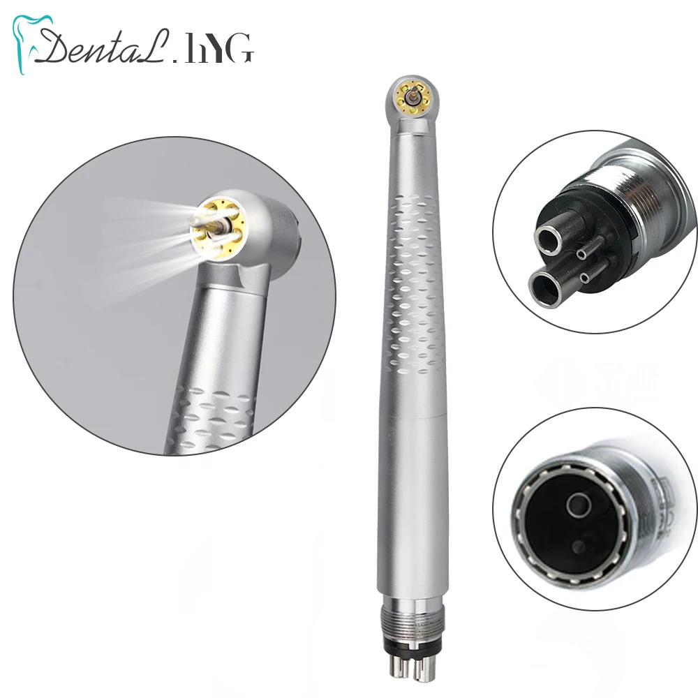 

Dental LED High Speed Handpiece E-generator Integrated Standard Head Push Button Ceramic Bearing 5LED 5 Water Spray 2/4 Hole