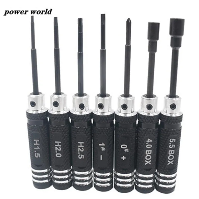 

7pcs/set Durable Aeromodelling Tools Screwdriver Kit for RC Helicopter 1.5 / 2.0 / 2.5 / 3.0/4.0/5.5mm Hand Tools