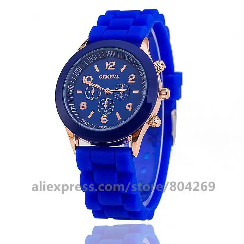 Wholesale Hot Sales Geneva Brand Silicone Women Watch Ladies Fashion Dress Quartz Wristwatch Hot Wholesale Female Watches