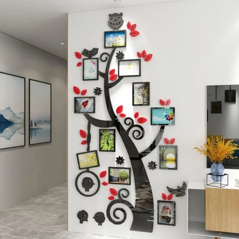 

Photo Frame Wall Sticker Kids Bedroom Wall Decals Photo Tree Wall Stickers Art Decor Murals Living Room Wallpaper Green Color