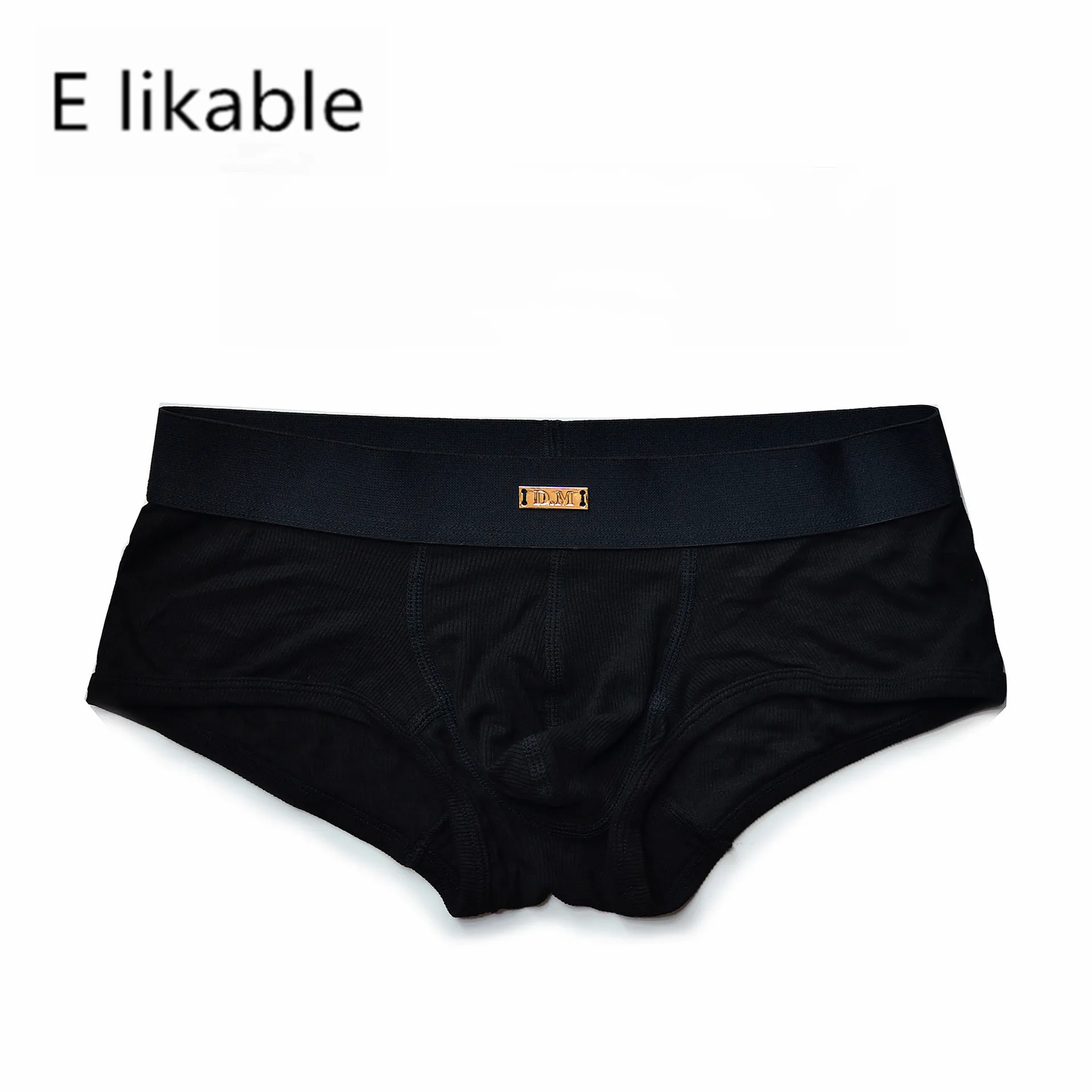 E likable2021 youth fashion new men\'s underwear simple and versatile pure color comfortable breathable low-waist boxer