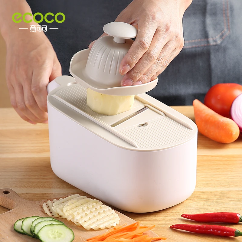 ECOCO Multifunctional Vegetable Kitchen Tool Slicer Manual Vegetable Cutter Professional Grater With Adjustable Blades