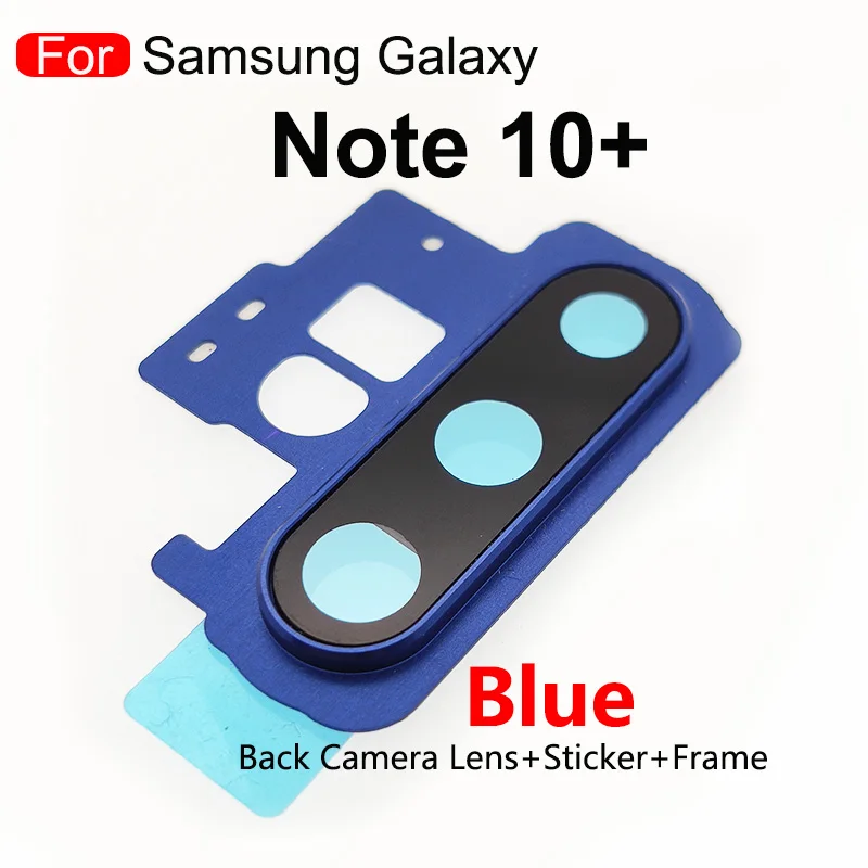 For Samsung Galaxy Note 10 Plus Note10 Back Camera Lens Ring Cover With Frame and Sticker Replacement Part