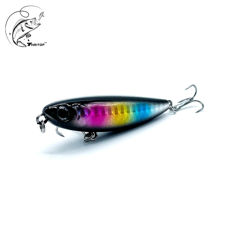 THRITOP Pencil Fishing Lure 60MM 6G Hard Bait 5 Different Colors Wobblers Topwater Minnow Artificial Lure For Fishing Tackles