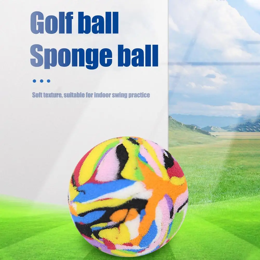 Golf Ball Golf Practice Ball Indoor Color Sponge Swing Practice Bouncy Ball Sponge Elastic Indoor Outdoor Practice Training