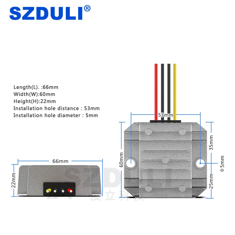 12V Tot 19V 5A Dc Power Booster 12V Tot 19V DC-DC Transformator Module Waterdicht