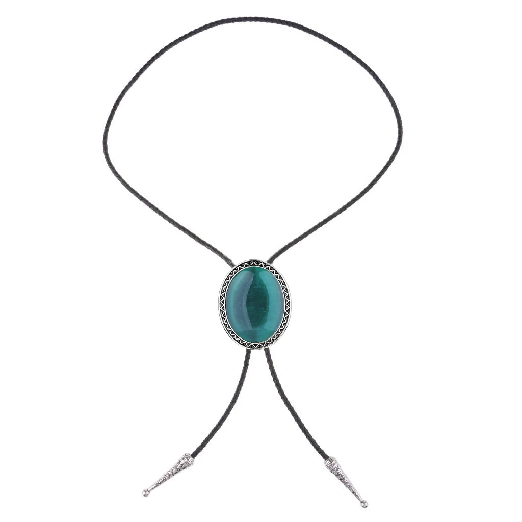 Natural Stone Scorpion Bolo Tie for Man Indian Cowboy Western Cowgirl Leather Rope Zinc Alloy Necktie