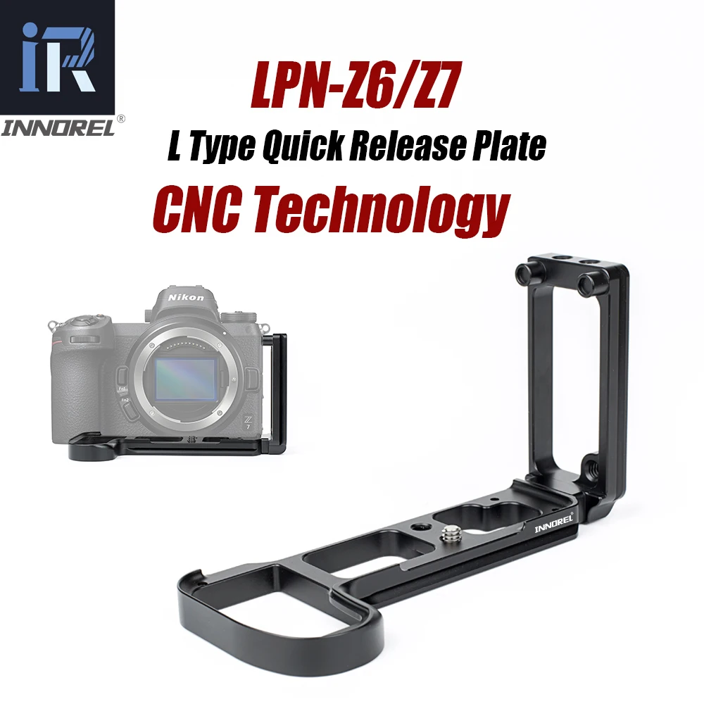 INNOREL LPN-Z6/Z7 L Quick Release Plate Bracket Hand Grip for Nikon Z6/Z7 Camera Tripod Head for Vertical or Horizontal Shooting