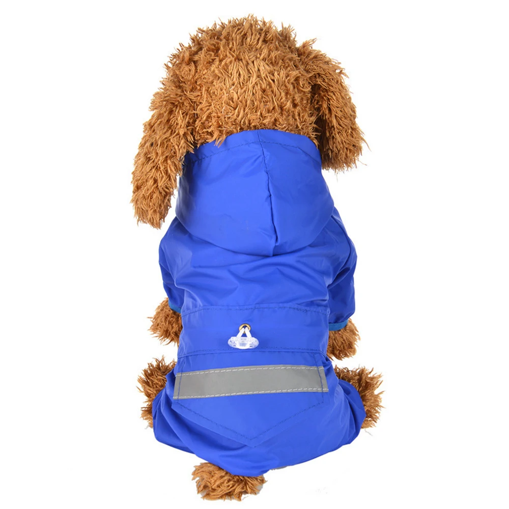 Dog Raincoat Puppy Rain Coat with Hood Reflective Waterproof Dog Clothes Soft Breathable Pet Cat Small Dog Rainwear XS - 2XL