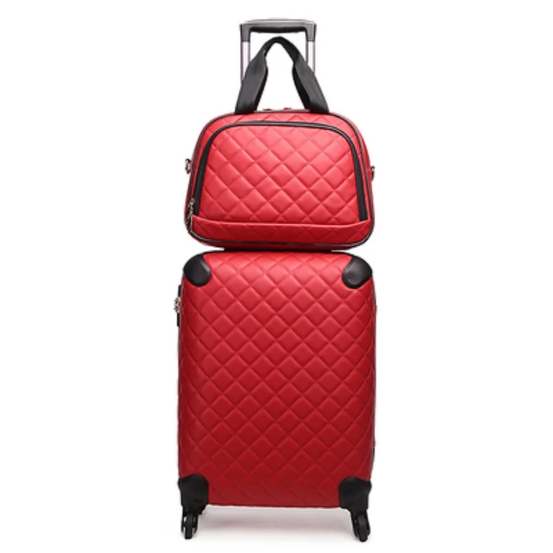 High-End Mewah 16/20/24/28 Inch Sempurna Boarding Wanita Tas Tangan + Rolling Luggage Spinner merek Koper Perjalanan