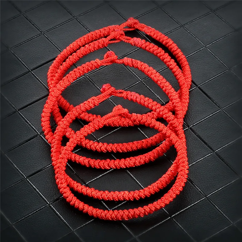 Lucky Red Thread Rope Amulet Woven Bracelets Friendship Bracelet Anklet Good Lucky Charm Handmade Buddha Jewelry For Women Men