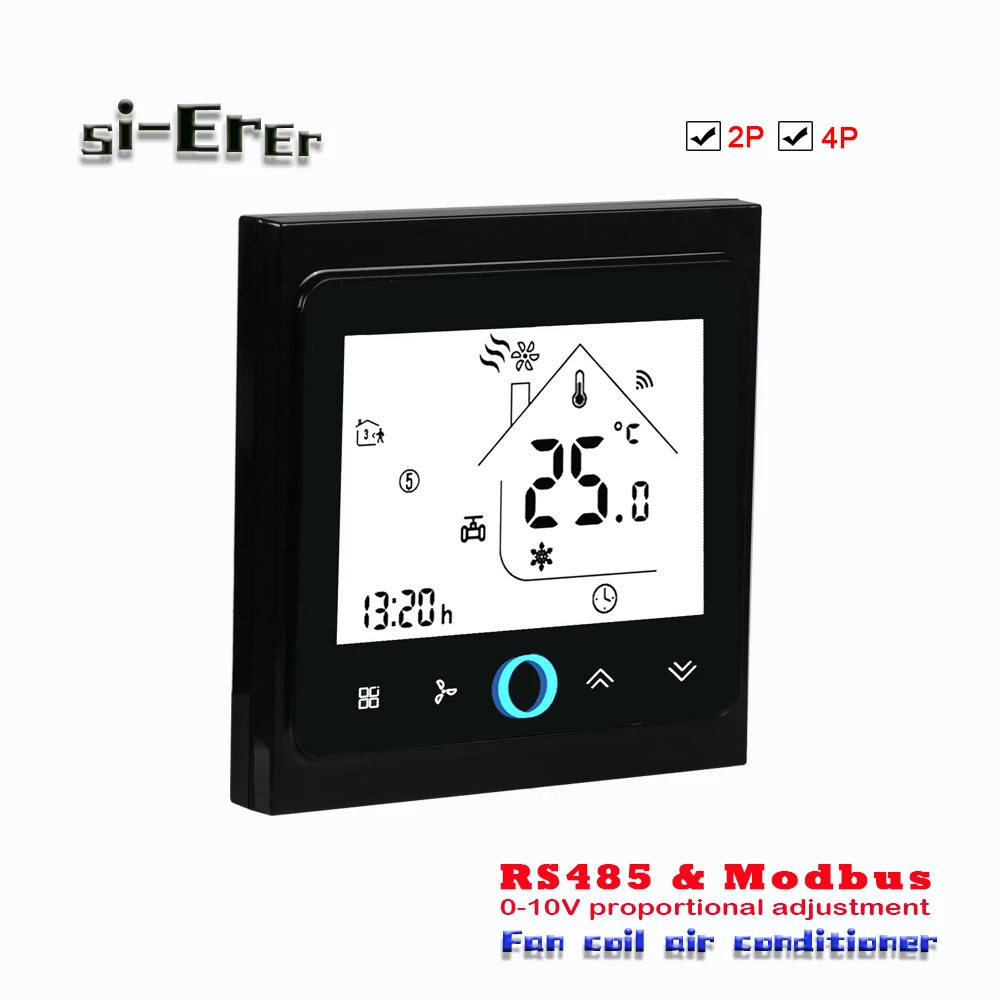 4pipe 2pipe Air Conditioning Type thermostat RS485&Modbus Application Programming Interface for regulated 0-10V proportional