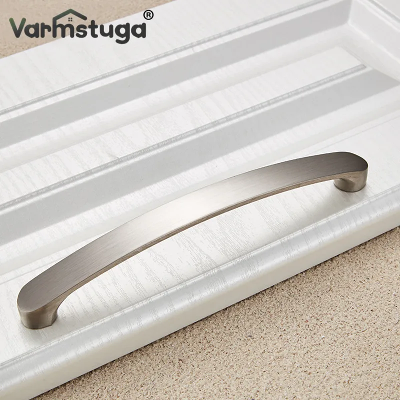 VARMSTUGA Cabinet Handles Knobs Aluminum Alloy Door Kitchen Knobs Brushed Cabinet Pulls Drawer Modern Furniture Handle Hardware