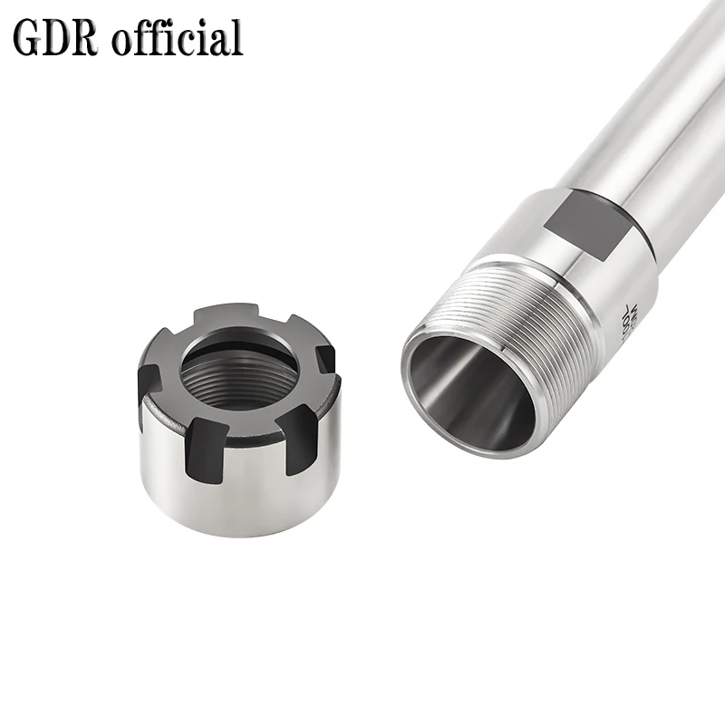 High precision 0.003mm ER extension rod C6 C8 C10 C12 C16 straight shank extension rod ER8 ER11 ER16 ER20 and ER collet ER M Nut