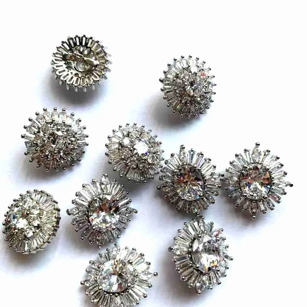 10 pieces/lot 18mm/20mm crystal sparkling button  diy accessories