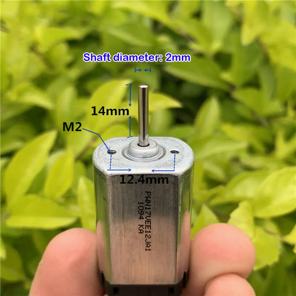 Minebea DC 5V-16V 6V 12V 8300RPM Mini Electric 180 Motor Carbon Brush Mute Tiny Shaft Dia 2mm  RC Hobby Aircraft Car boat Toy