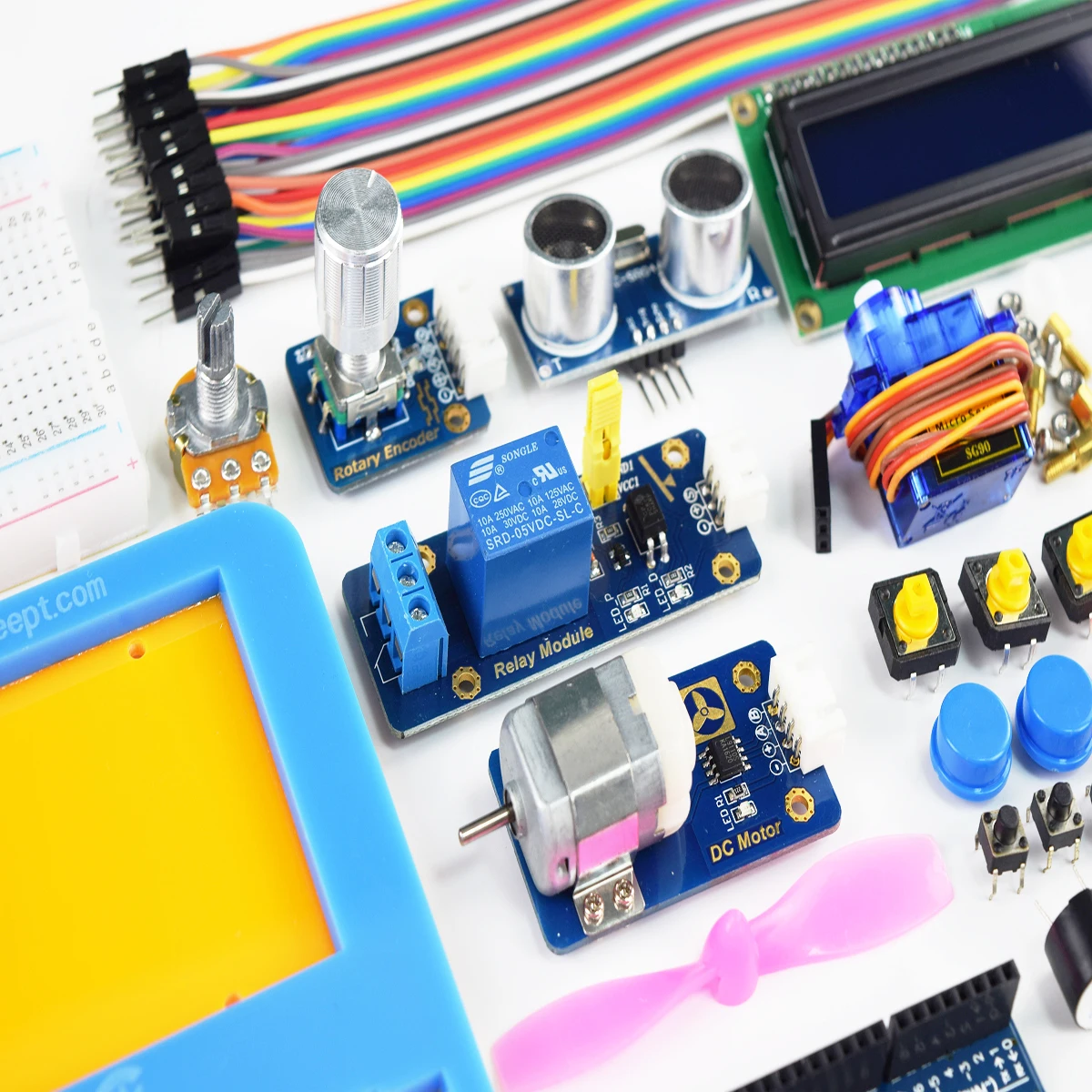 أديبت الأساسية كاتب عدة لاردوينو UNO R3 مع 23 مشاريع | التشفير الدوارة | LCD1602 | دروس مفصلة