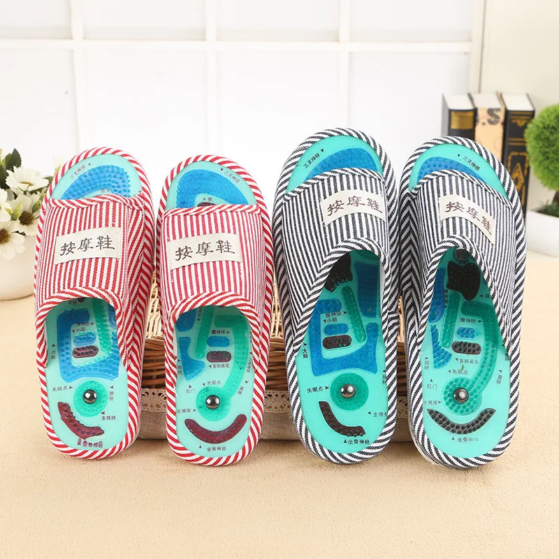 Acupuncture Magnetic Foot Massage Slippers Sandals Acupuncture Reflexology Pain Relief Slippers Shoes Health Shoe Feet Care