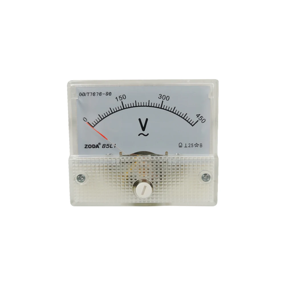 

1PC 85L1-V 30V 50V 150V 250V 300V 450V 500V AC Direct Analog Meter Panel Gauge AC Voltage Current Meter 64*56MM Voltmeter