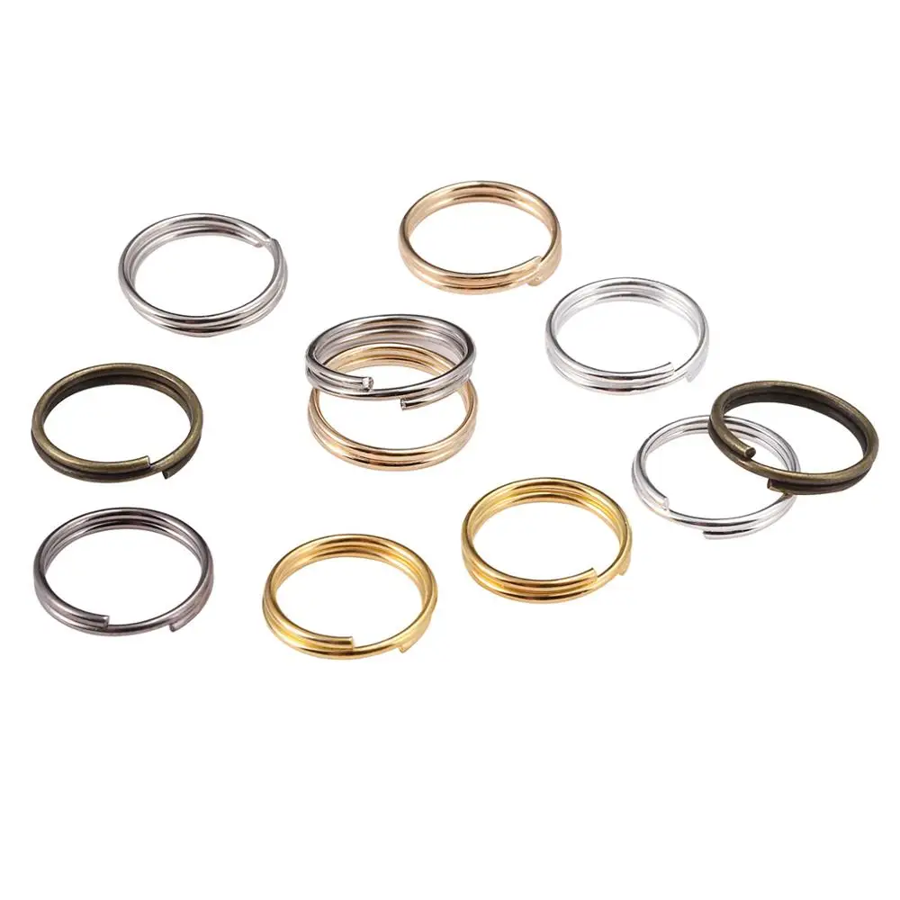 20-200 Teile/beutel 4-25mm Offene Binderinge Doppel Schleifen Split Ringe Anschlüsse Für Diy Schmuck Machen Erkenntnisse zubehör Liefert