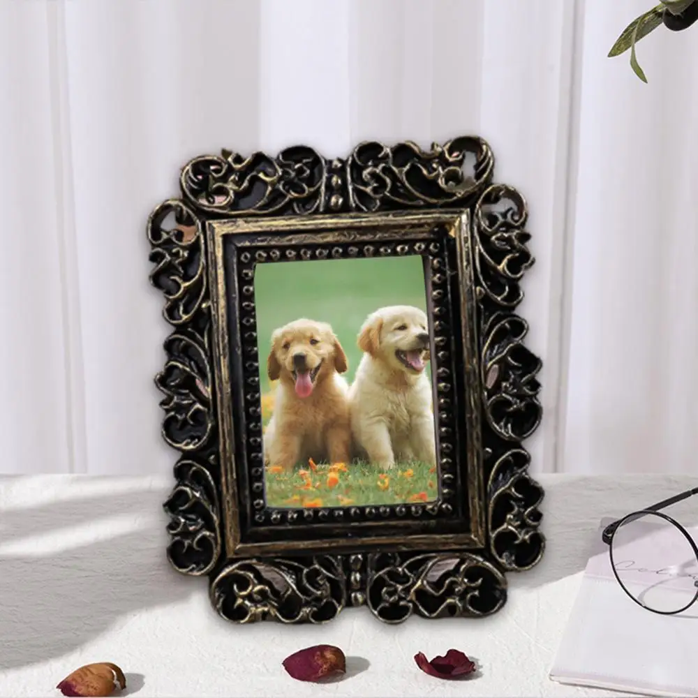 Wedding Photo Frame Oval/Rectangle Photo Frame Retro Photo Frame for Wedding Party Family Home Decor Picture Desktop Frame