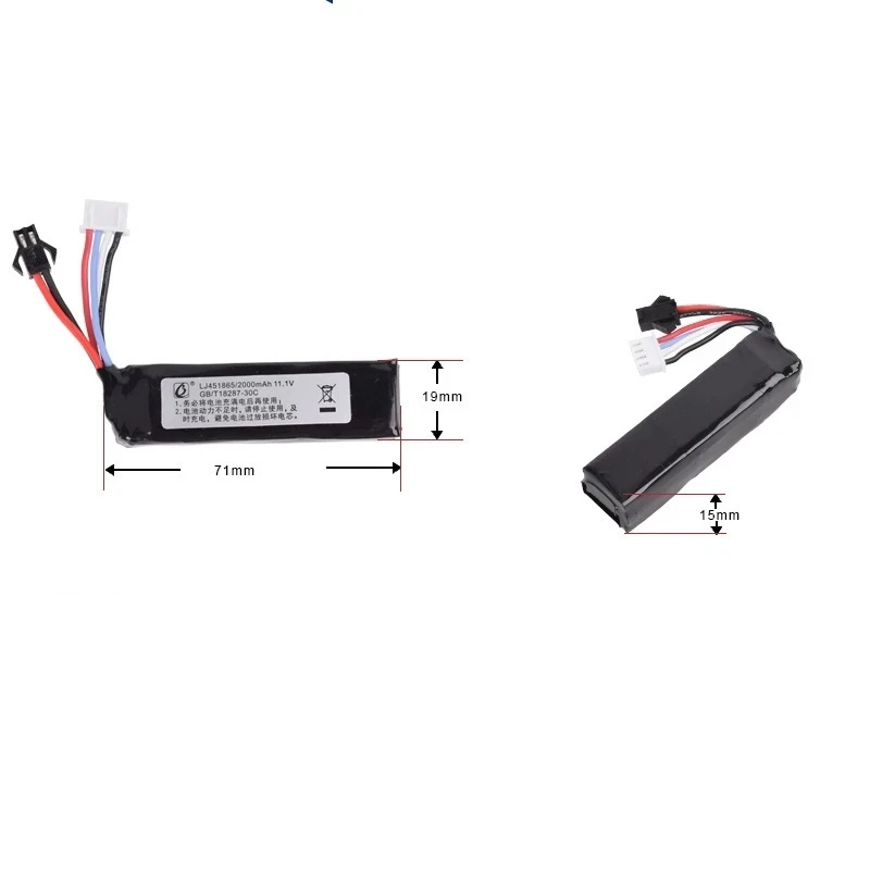 11.1v Battery for Toys Gun 11.1V 2000mAh Battery For Gel Ball Blaster Toy Gun Jinming Gen8 M4a1 SCAR battery