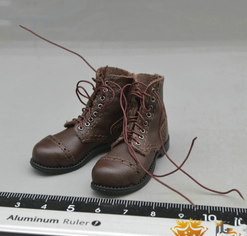 1/6th DID A80145 WWII US Army Ranger Captain Miller Leather War Combat Hollow Shoes Boots Model For 12inch Body Doll Collect