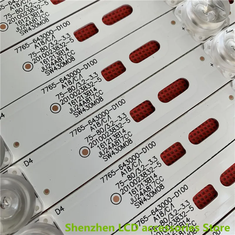 สำหรับ PPTV-43C2 Skyworth 43E390E Light Bar SW43D05-ZC14CG-03 303SW430031 5LED 43ซม.3V 100% LED Backlight Strip