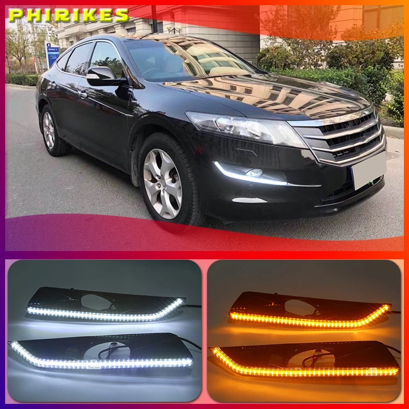 

1 set LED DRL Daytime Running Lights 12V ABS Fog Lamps Cover Headlight Accessories For Honda Crosstour 2011 2012 2013