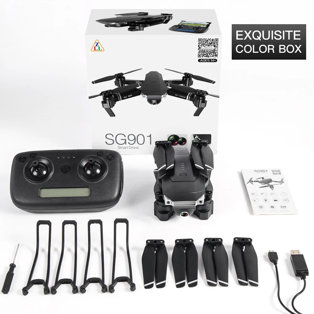 SG901 Camera Drone 1080P 4K HD Wifi Dual Camera Drones Follow Me Quadcopter FPV Professional GPS Long Battery Life Brand New