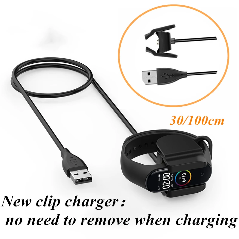 Charger usb Adapter For Xiaomi Mi Band 6 5 4 Miband 3 2 Smart Wristband Bracelet Xiomi Mi band 5 Charging Cable USB Clip Charger
