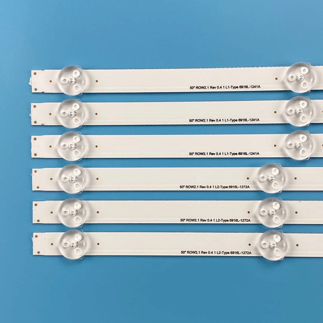 Strip Lampu Belakang LED 10 Lampu untuk LG 50 "TV 50LN5400 50LA620V 6916L-1276A 1273A 1272A 1241A 50LA6208 50ln540v 50LN5710