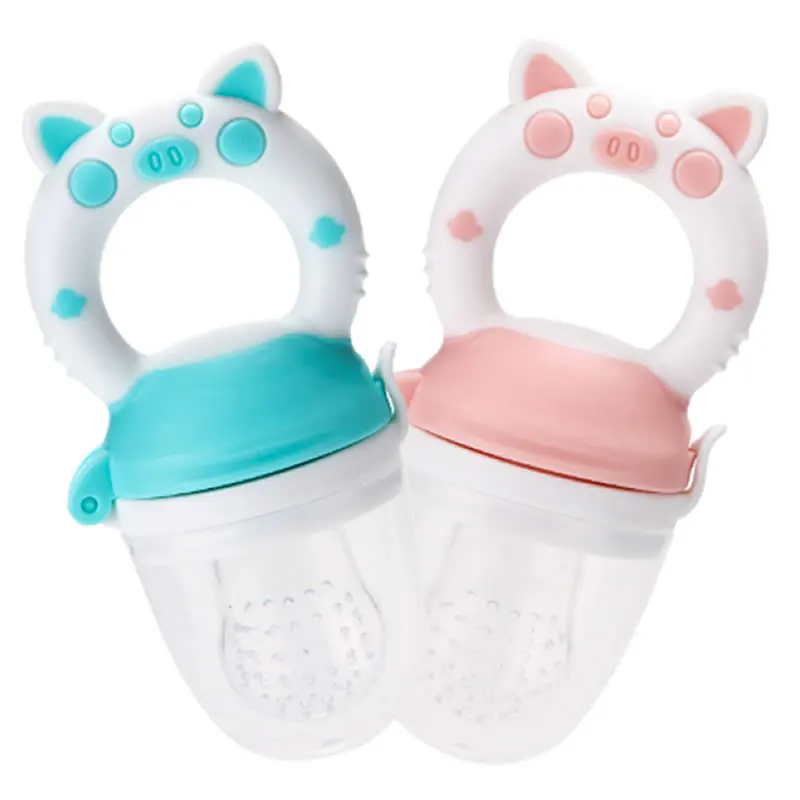 Baby Food Feeding Spoon Juice Extractor Pacifier cup Molars Baby feeding bottle Silicone Gum Fruit Vegetable Bite Eat Auxiliary