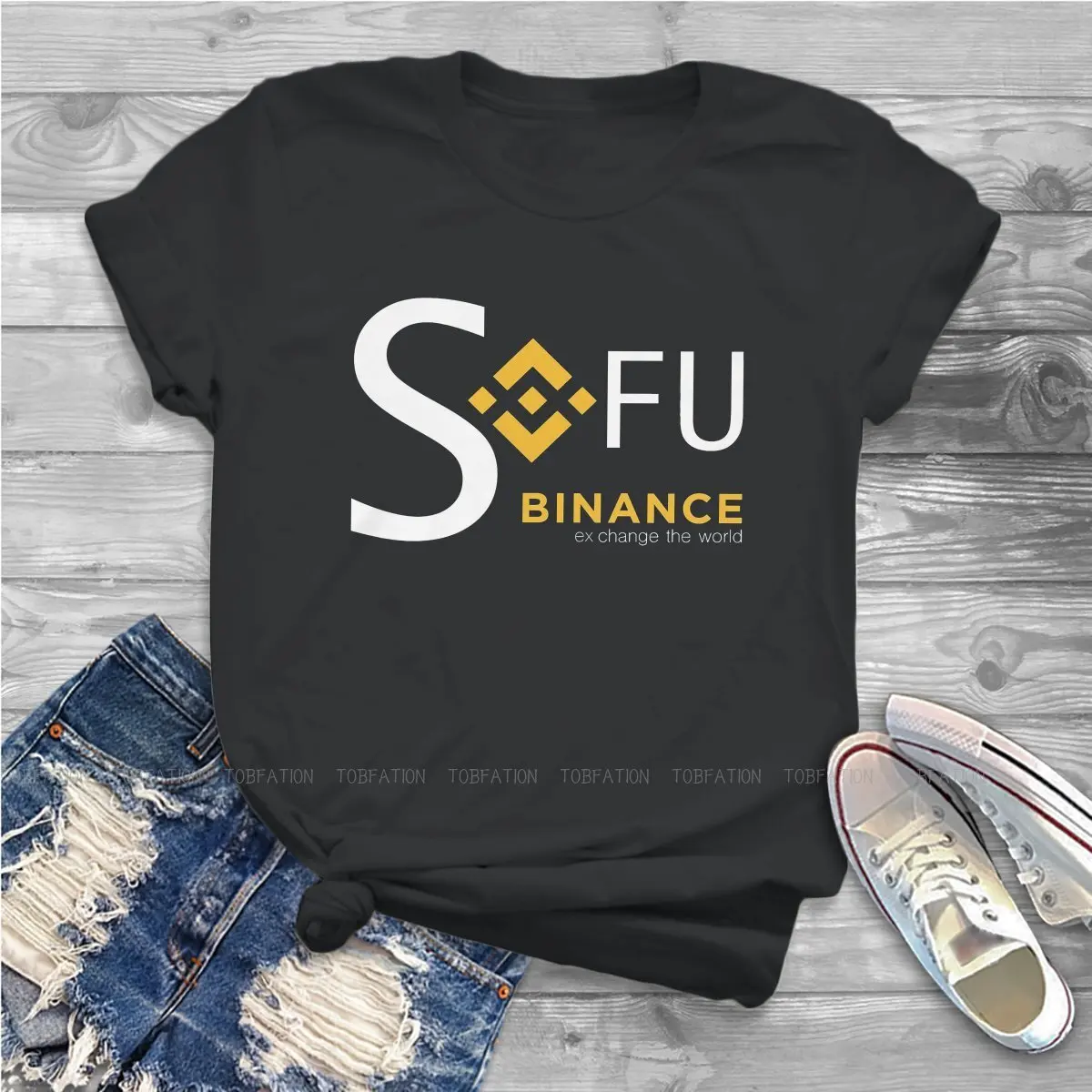 Binace Exchange Funds are SAFU Female Shirts Cryptocurrency Miner Loose Vintage Women Clothing Harajuku Casual Feminine Blusas