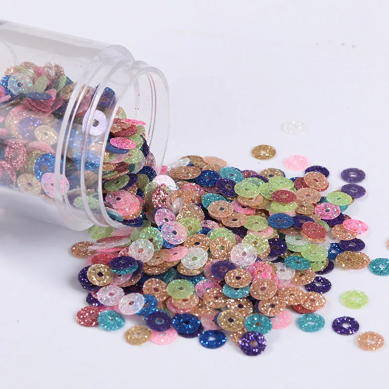 Flat Round Glitters Sequins para Scrapbook, Glitters, Solto, Costura, Decoração de Casamento, Acessórios DIY, 2000PCs, 4mm, 2000PCs