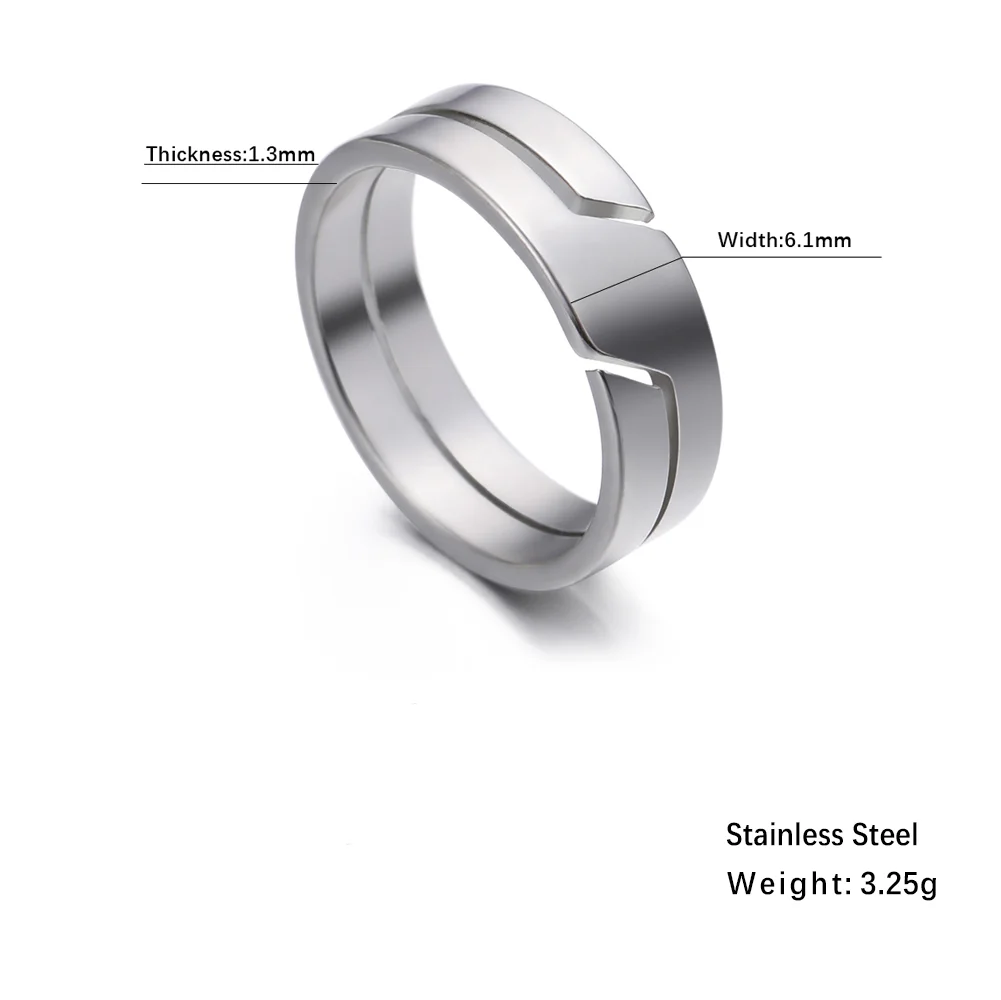 Cazador Minimlist Stainless Steel Rings for Men Women Couple Jewelry Finger Ring Engagement Anniversary Gift 2024 Aesthetic New