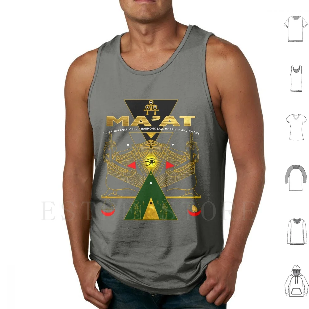 Akd Ma'at Maat Sacred Geometry Science Egyptian T Shirt Tank Tops Vest Sleeveless Dharma Buddha Great For Hbcu Grad